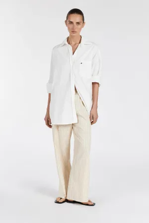 RILEY CREAM COTTON STRIPE PANT
