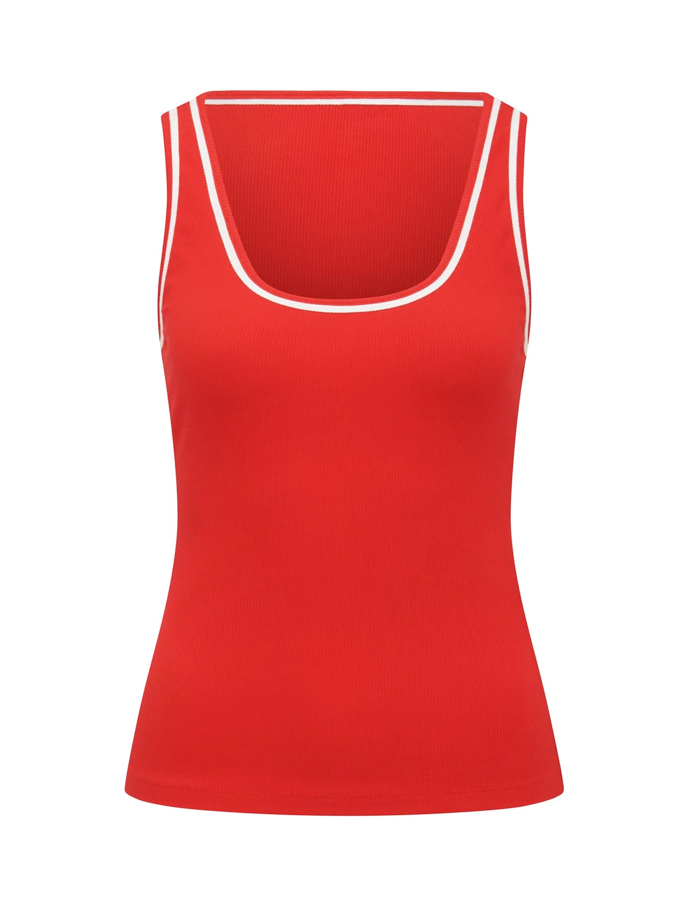 Rita Tipped Scoop Tank Top