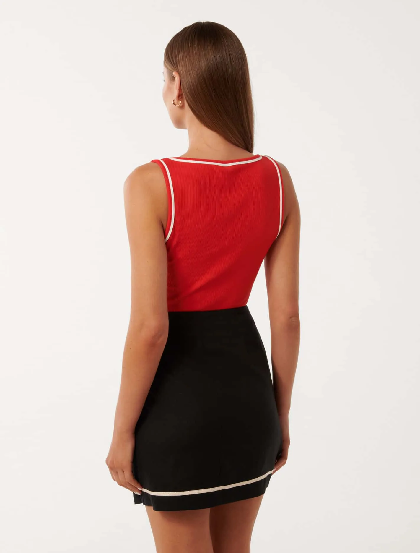 Rita Tipped Scoop Tank Top