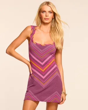 Roberta Chevron Knit Mini Dress