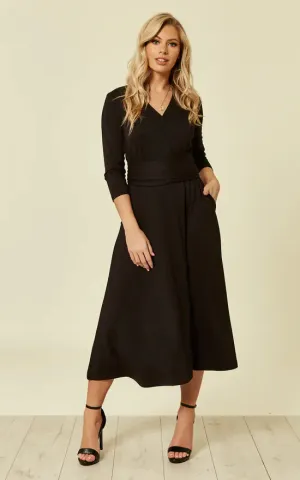 Rosalie Wrap Dress Black