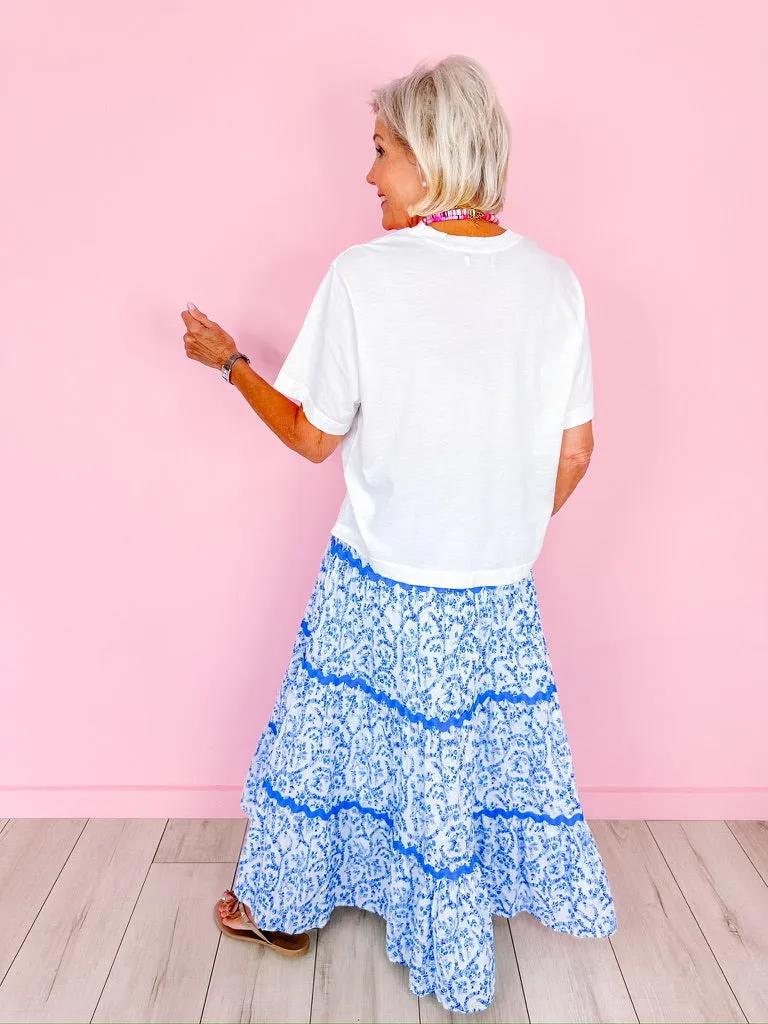 RUE BOXY DINO CROP TEE
