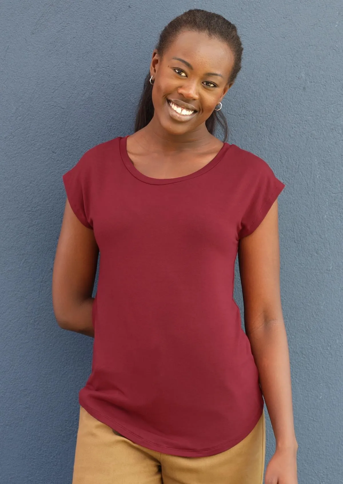 Shell T-shirt Maroon