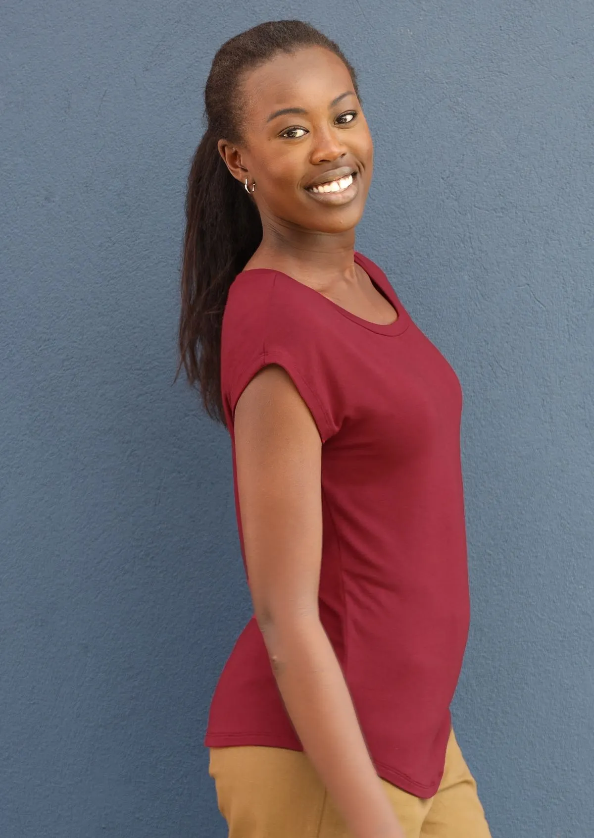 Shell T-shirt Maroon