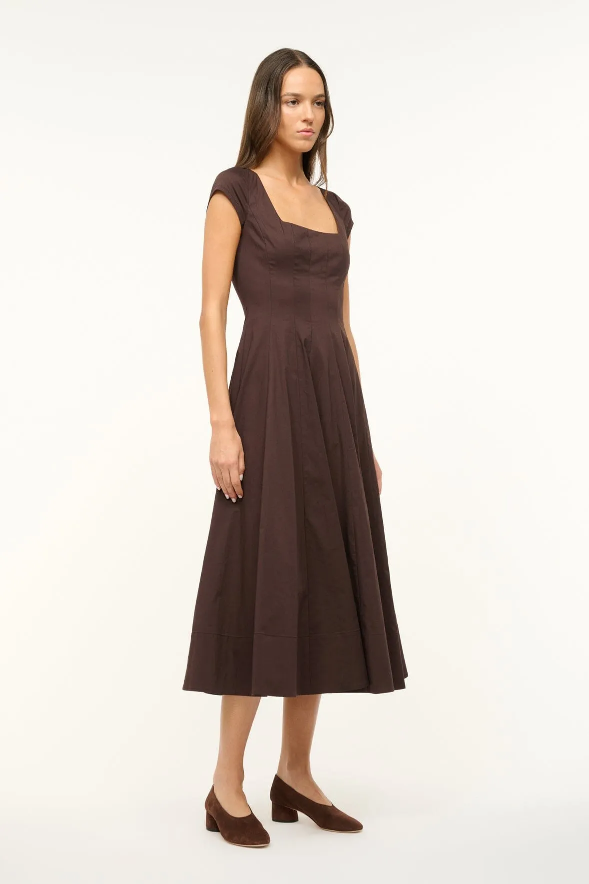 SHORT SLEEVE WELLS DRESS | EARTH