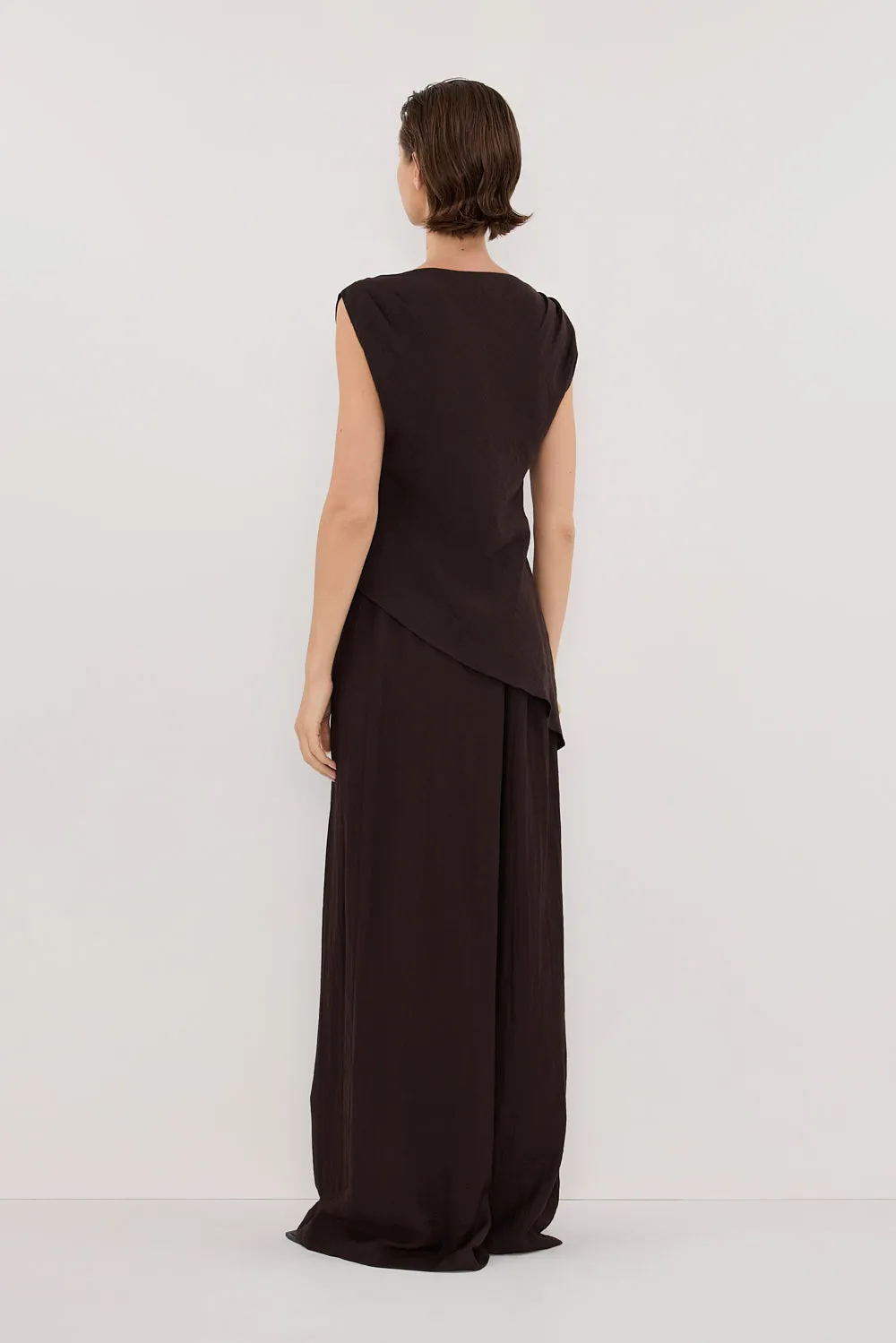SHYLA BITTER CHOC WIDE LEG PANT