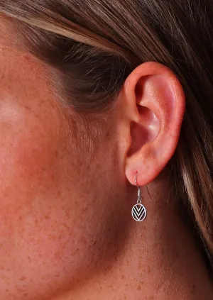 Silver Chevron Earrings