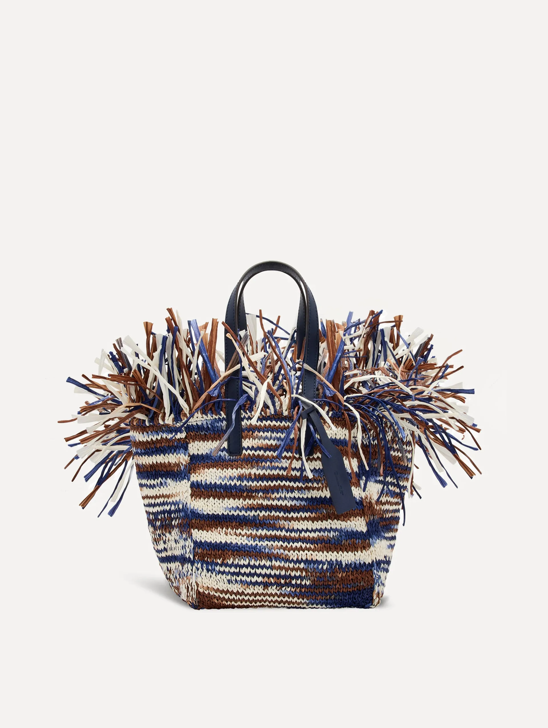 Small Raffia Crochet Square Tote