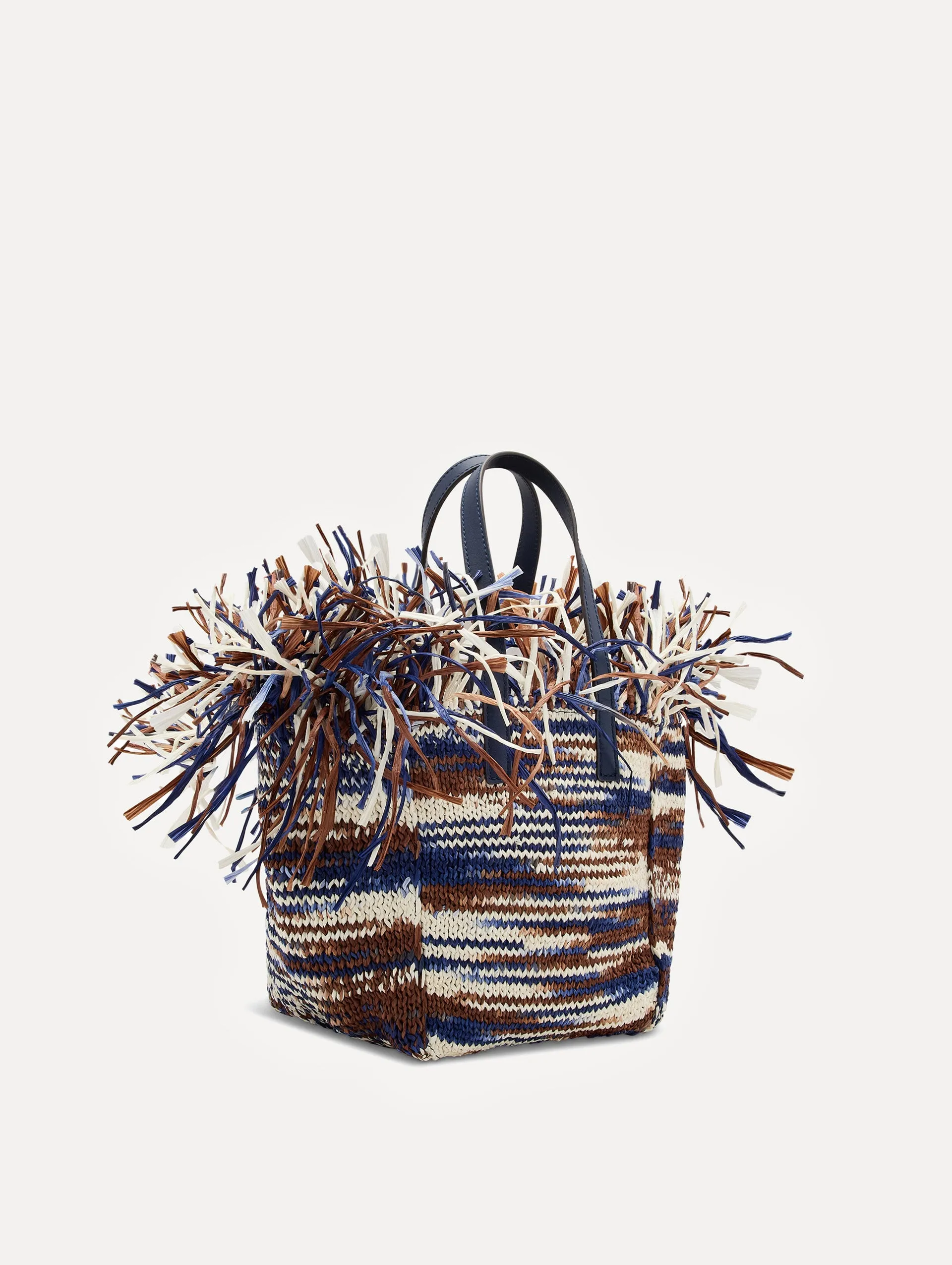 Small Raffia Crochet Square Tote