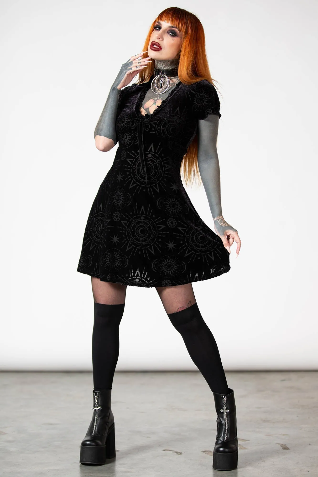 Spiritual Chant Burnout Dress - Resurrect