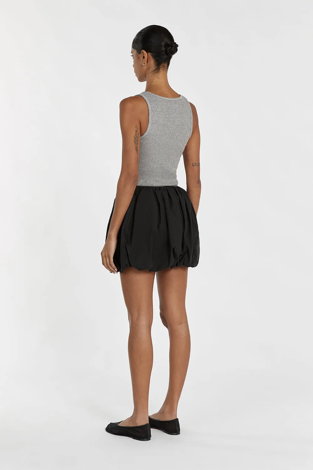 STEVIE BLACK BUBBLE MINI SKIRT