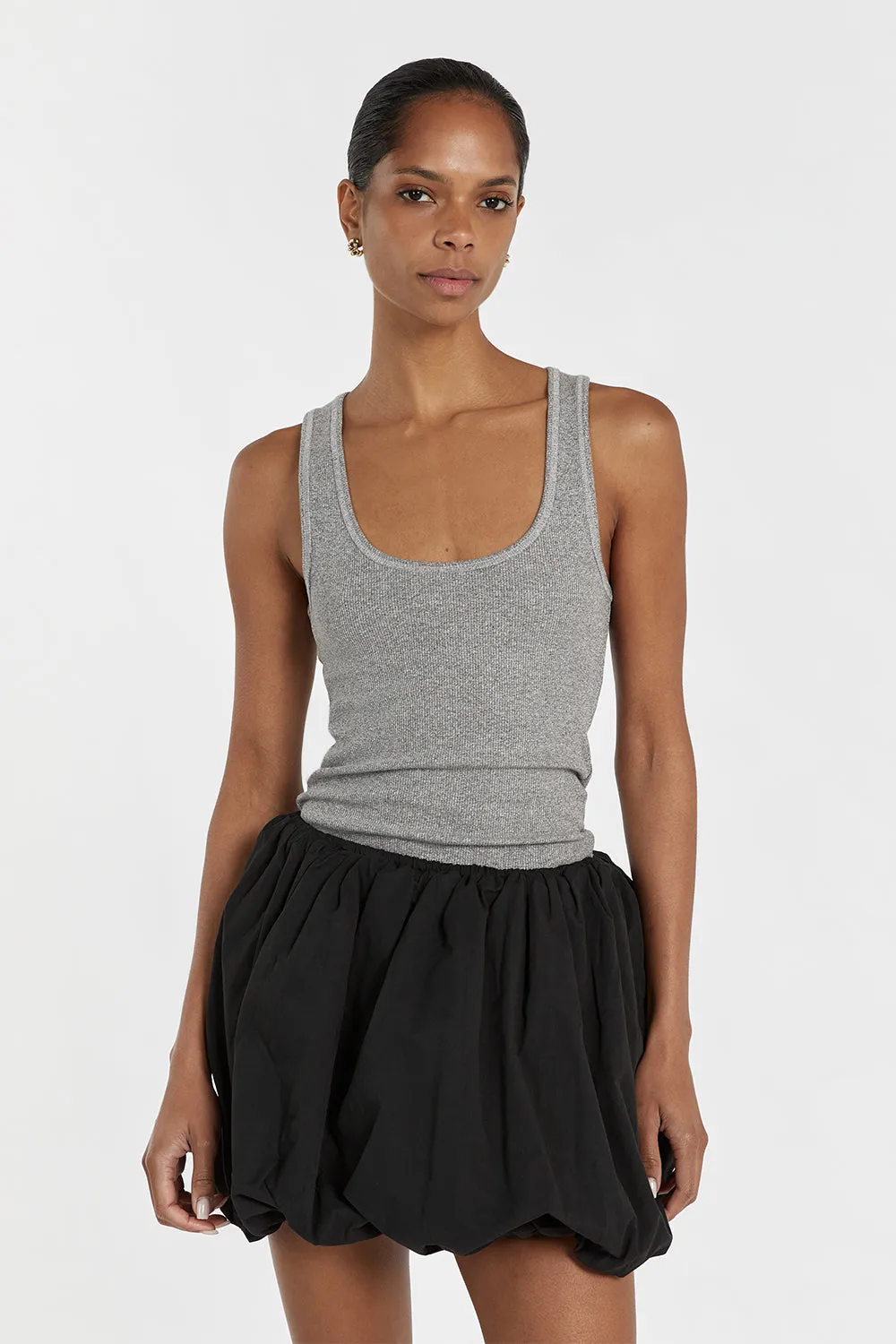 STEVIE BLACK BUBBLE MINI SKIRT
