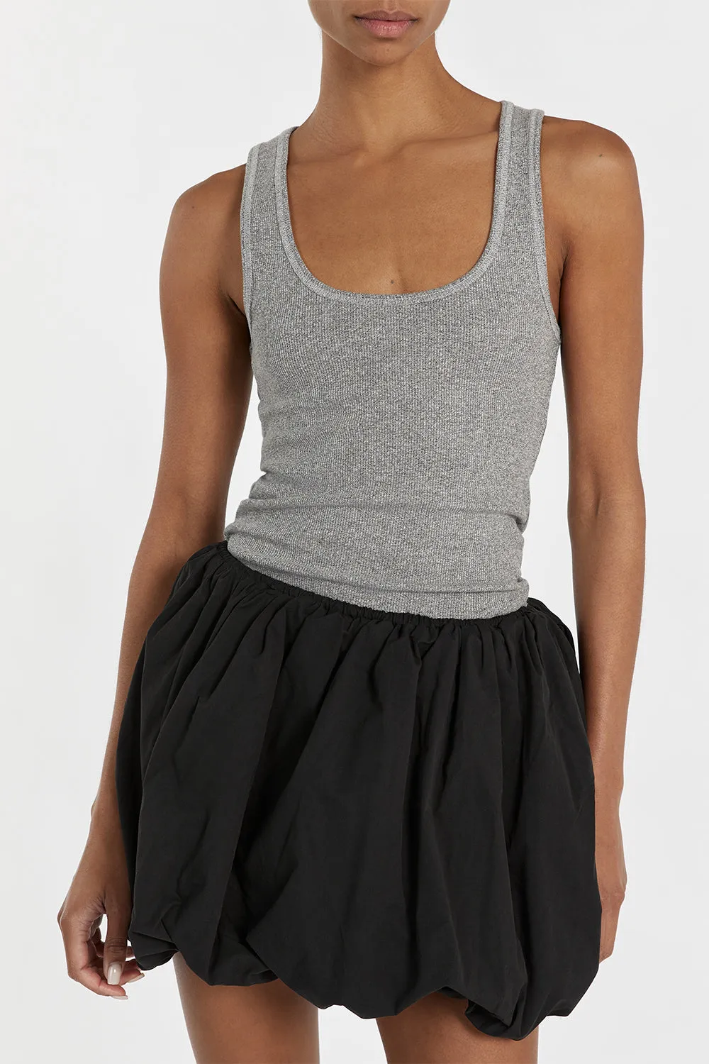 STEVIE BLACK BUBBLE MINI SKIRT