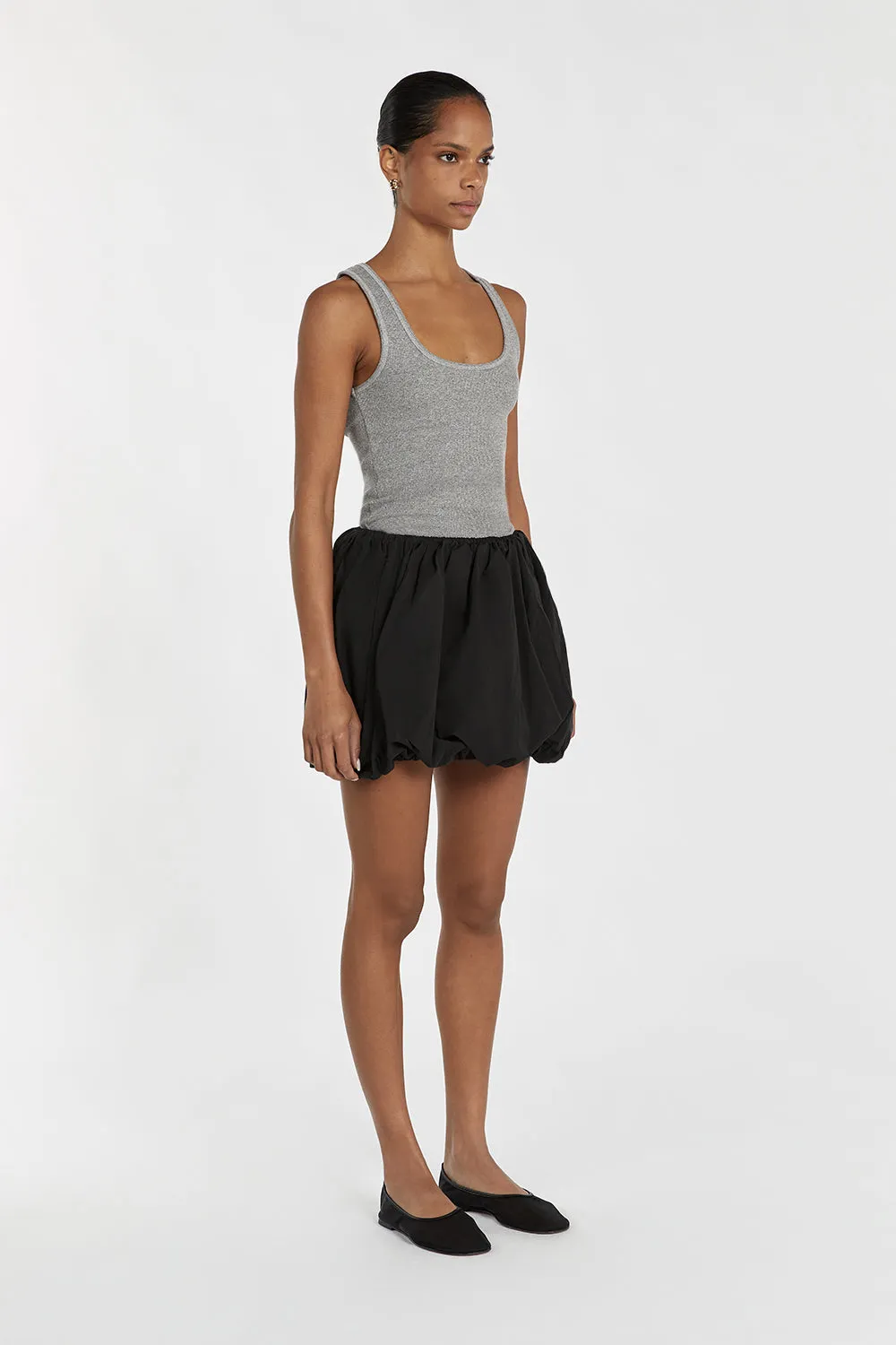 STEVIE BLACK BUBBLE MINI SKIRT