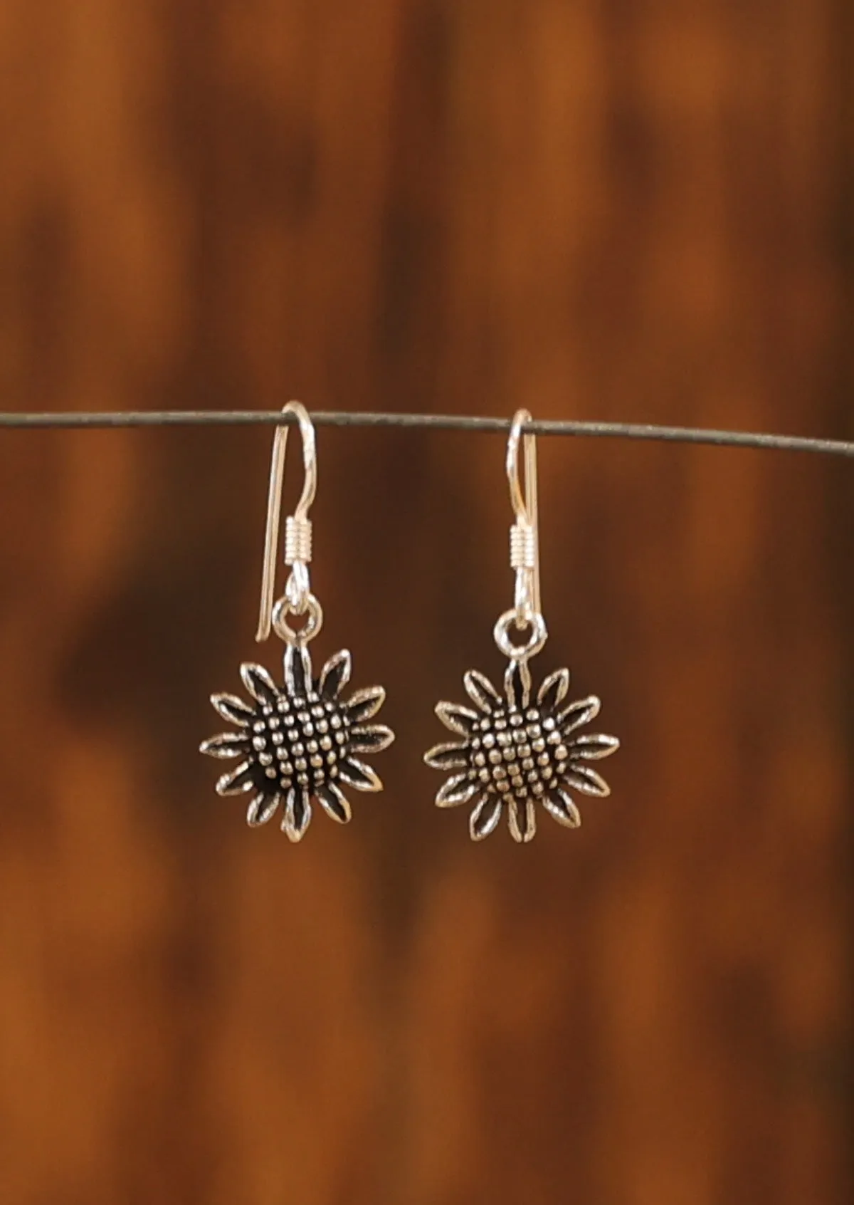 Sunflower Dayze Silver Earrings