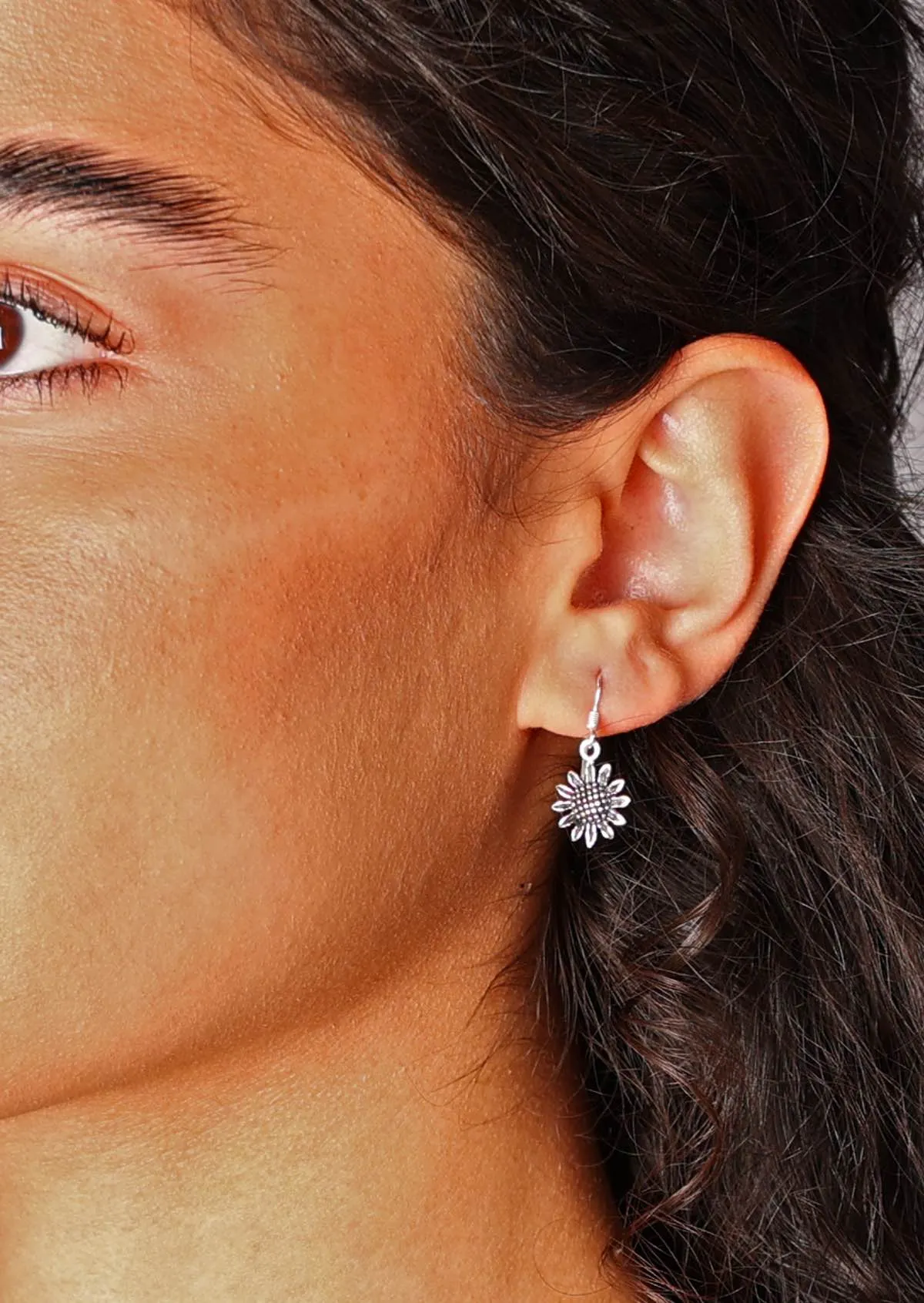 Sunflower Dayze Silver Earrings