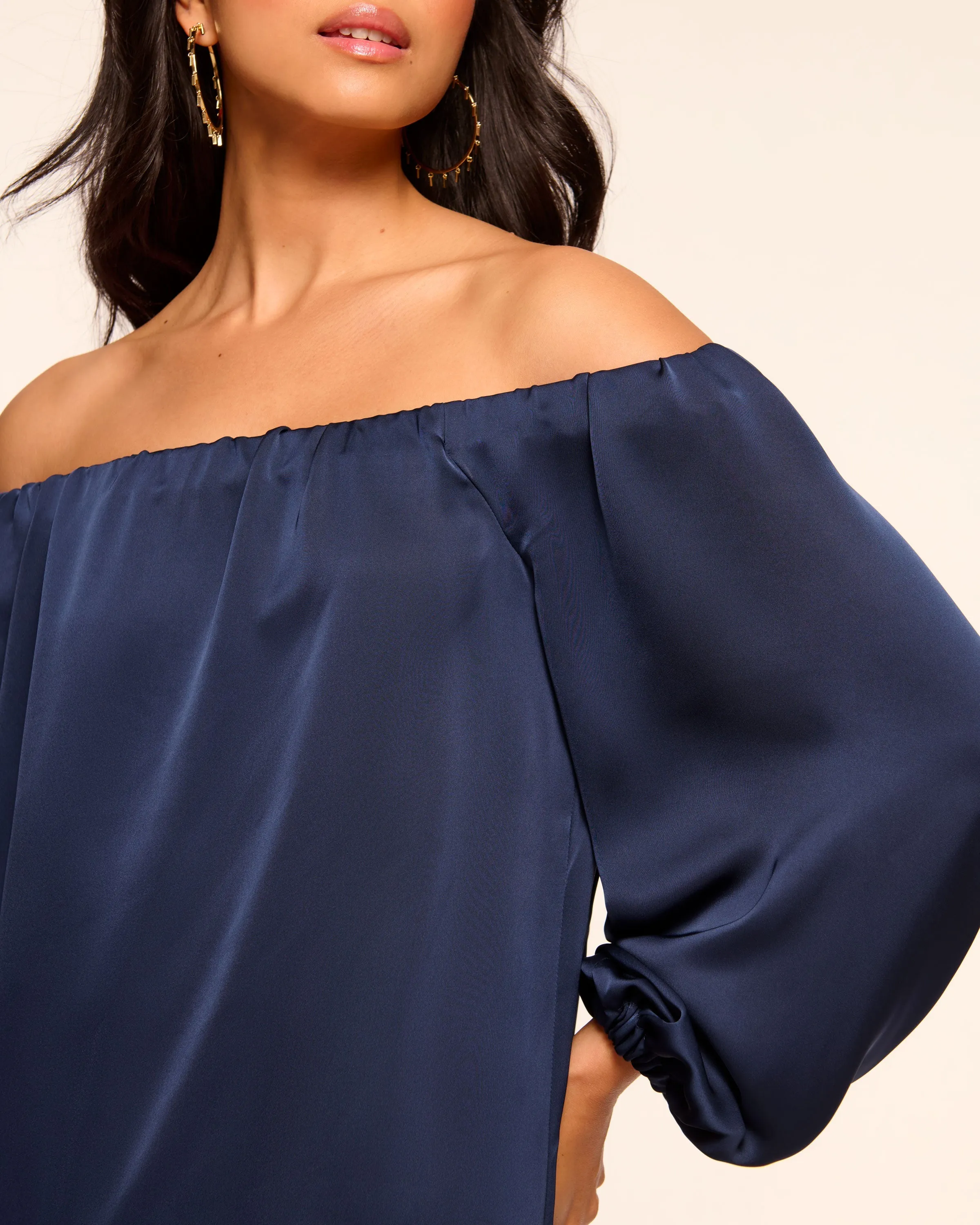Suzy Off-The-Shoulder Bubble Mini Dress