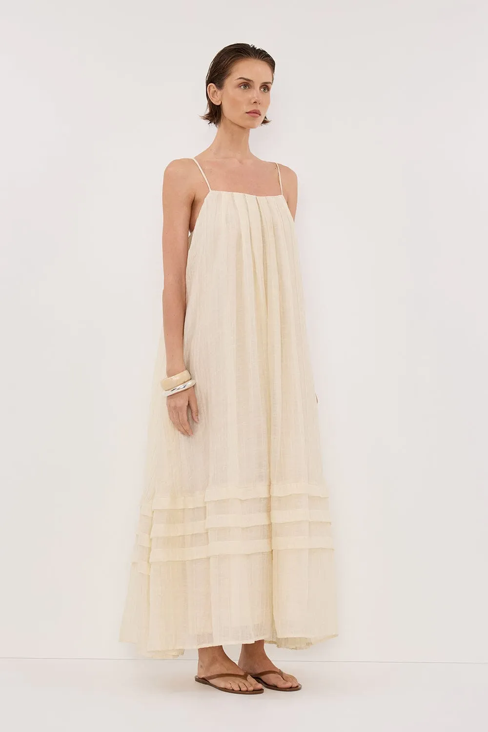 TAHITI LEMON MIDI DRESS