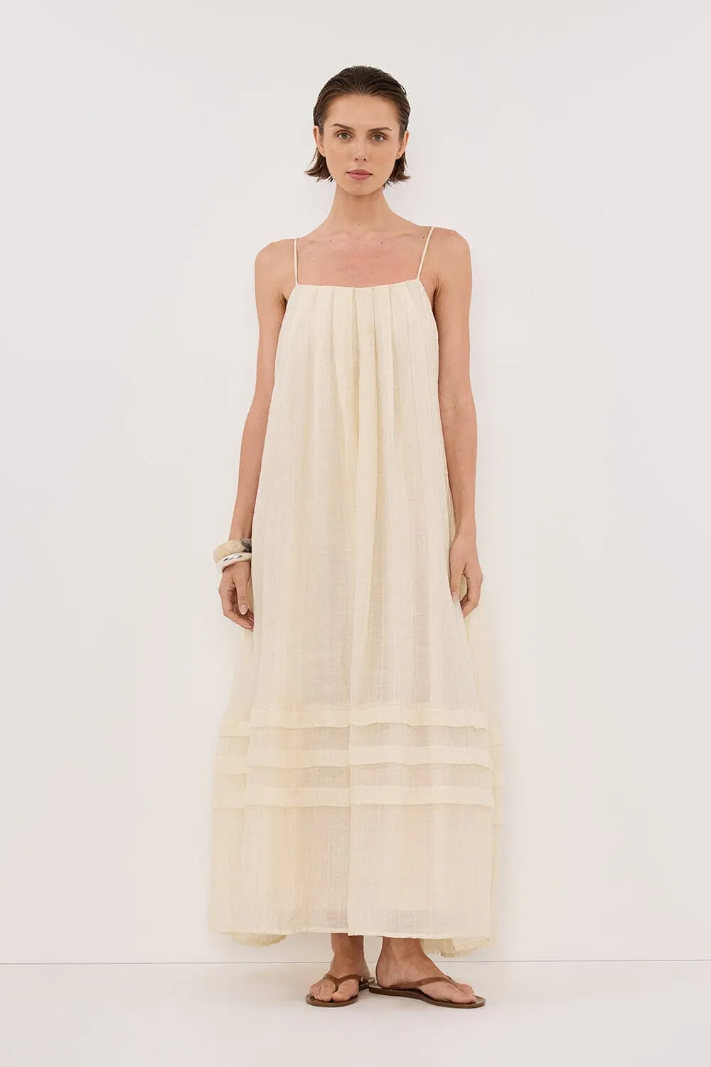 TAHITI LEMON MIDI DRESS