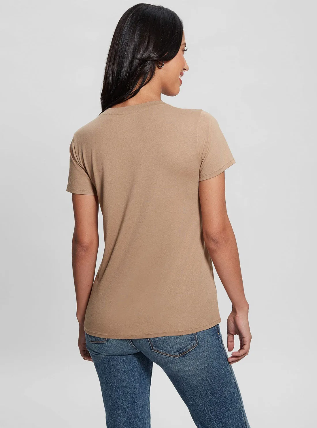 Tan Wolf Graphic T-Shirt