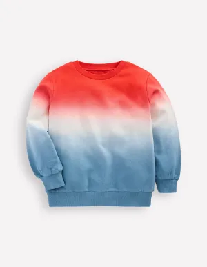 Tie Dye Sweatshirt-Glacier Blue/ Sunset Orange