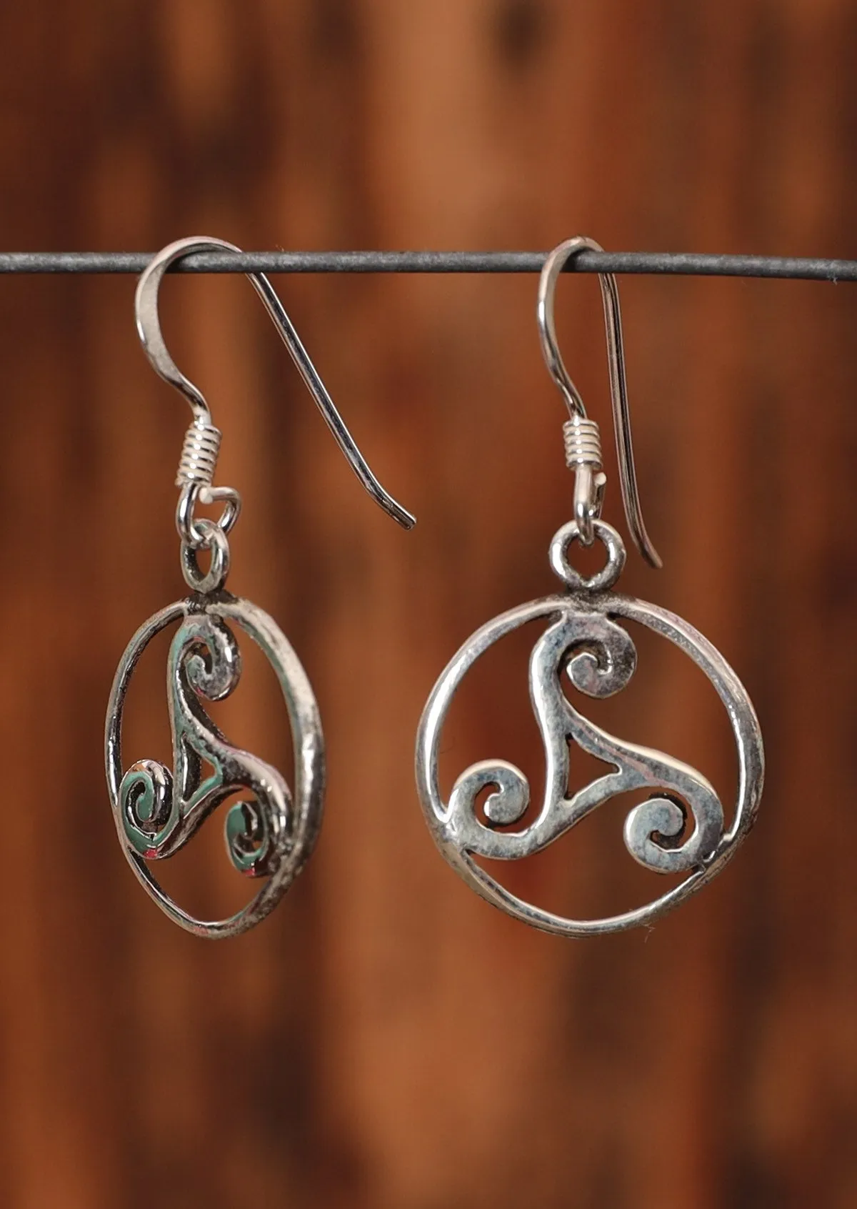 Triskele Celtic Silver Earrings