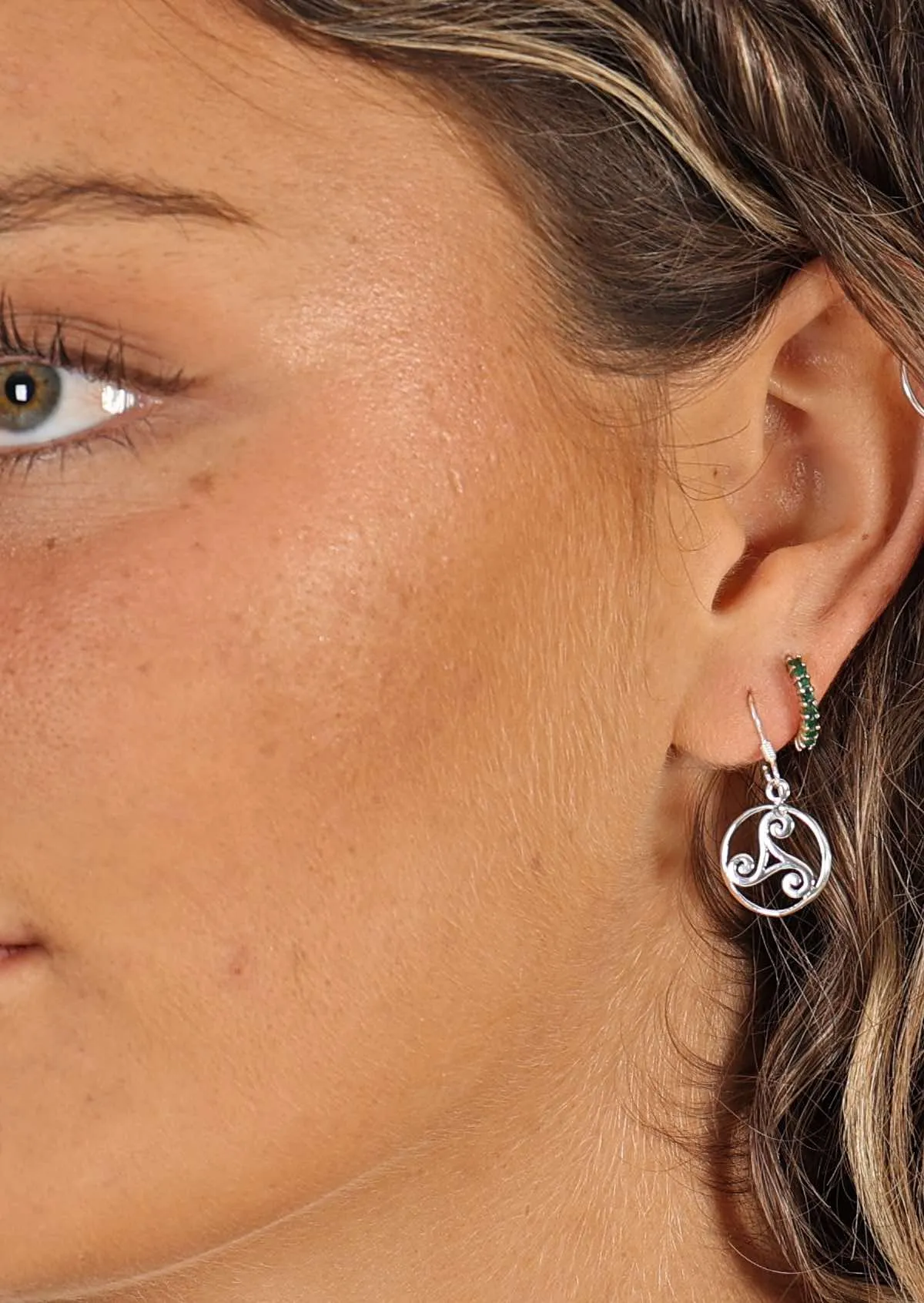 Triskele Celtic Silver Earrings