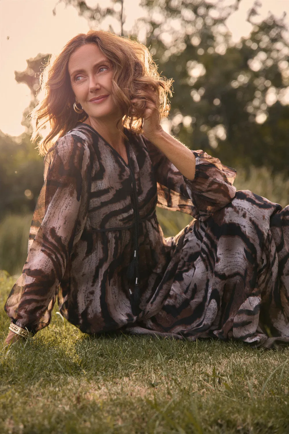 Tukdi Dress in Zebra