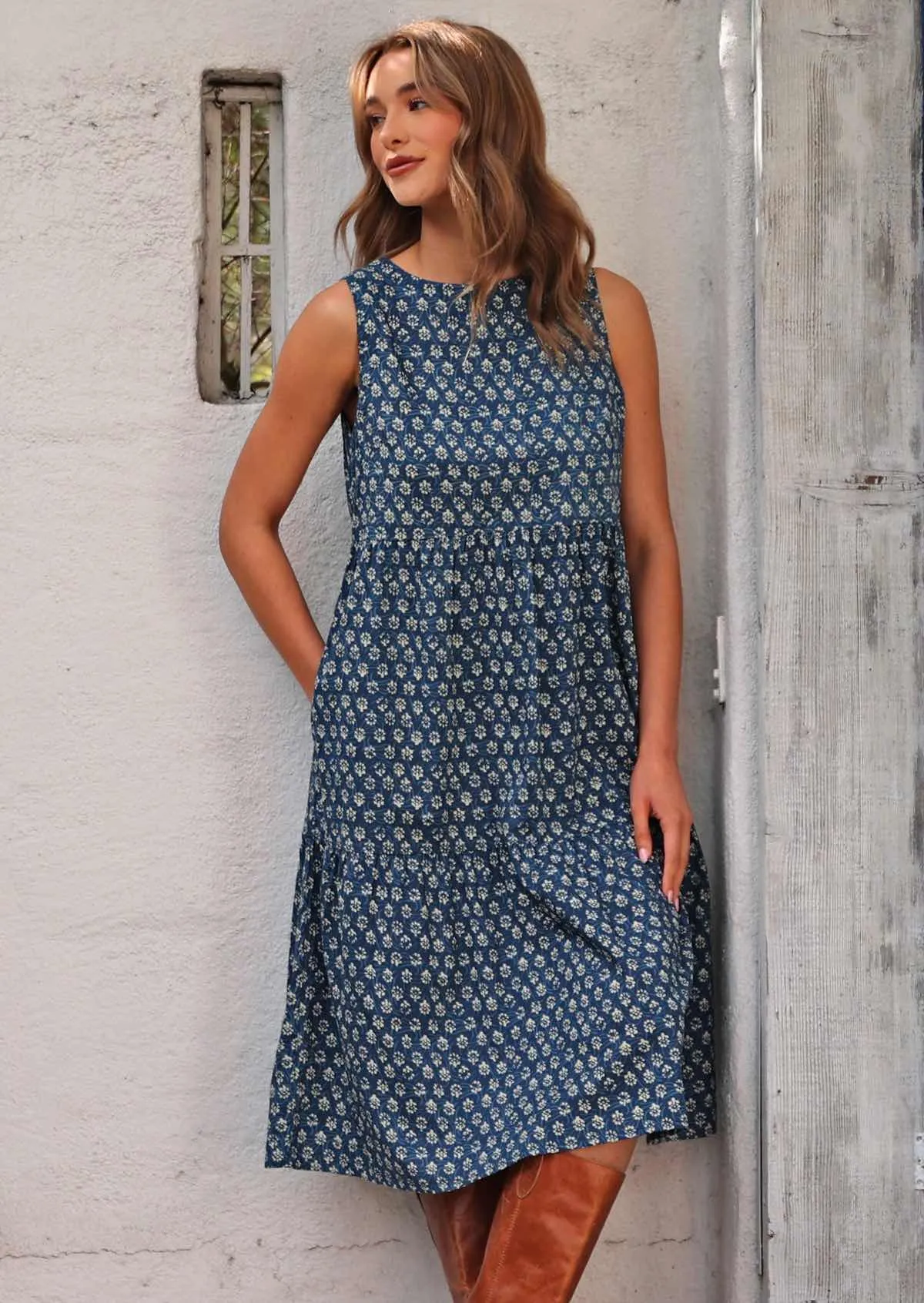 Tully Dress Bluebell