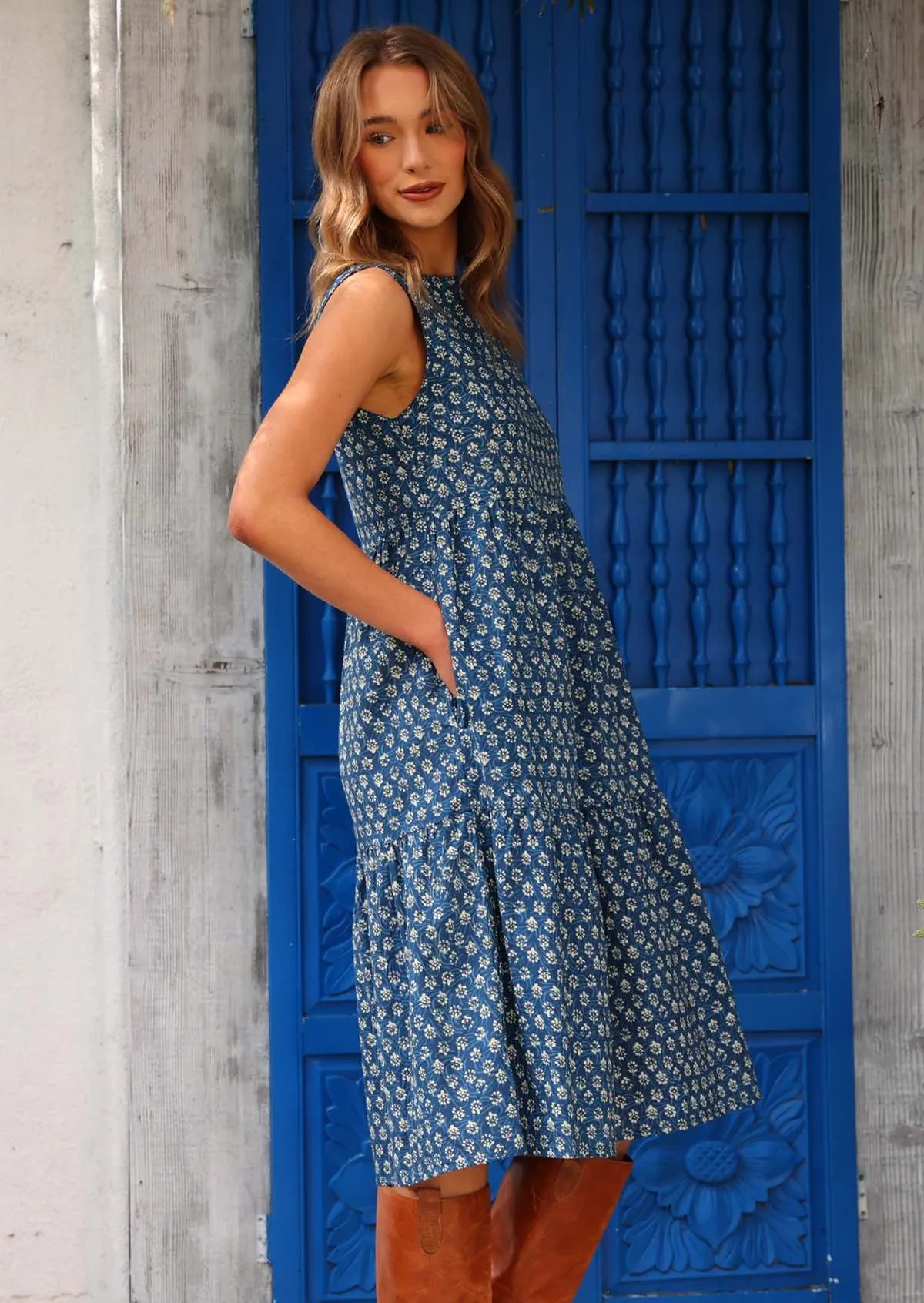 Tully Dress Bluebell