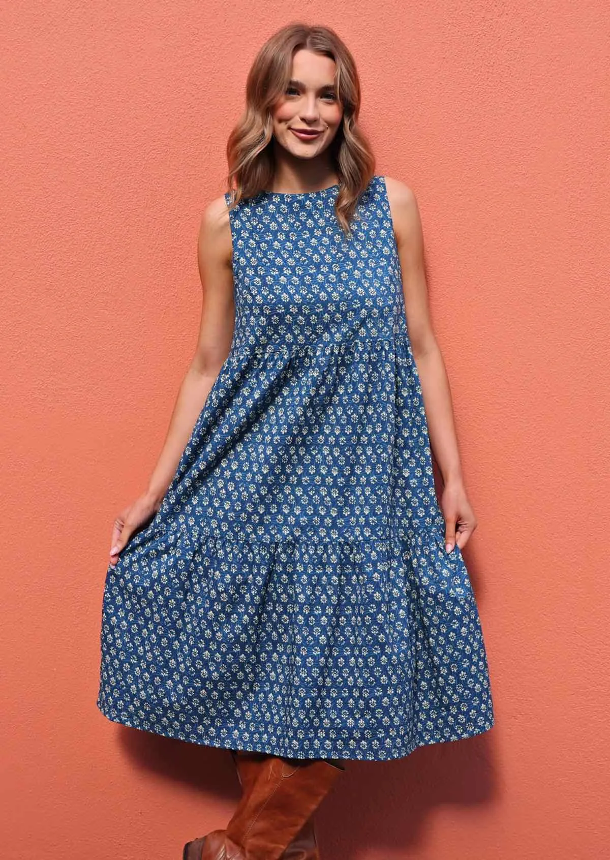 Tully Dress Bluebell
