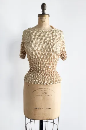 Vintage Puffed Expandible Top - S/M