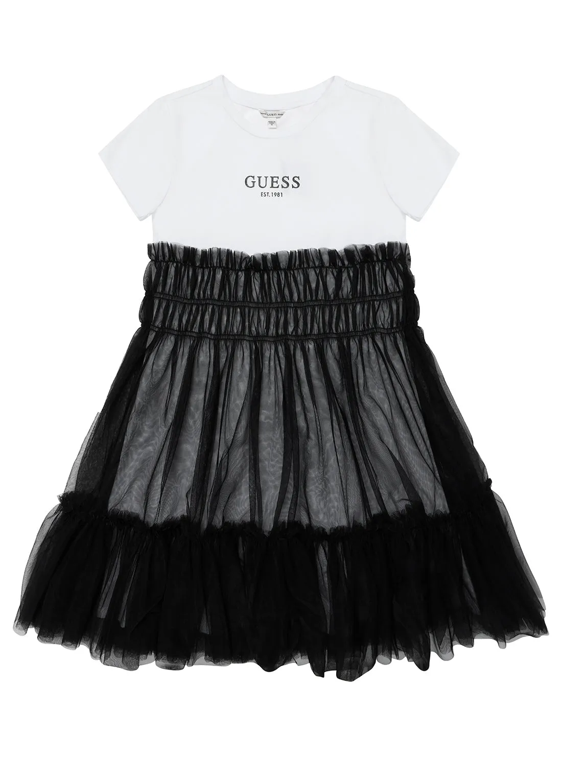 White and Black Short Sleeve Dress (7–16)