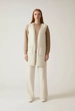 White Knitted Gilet