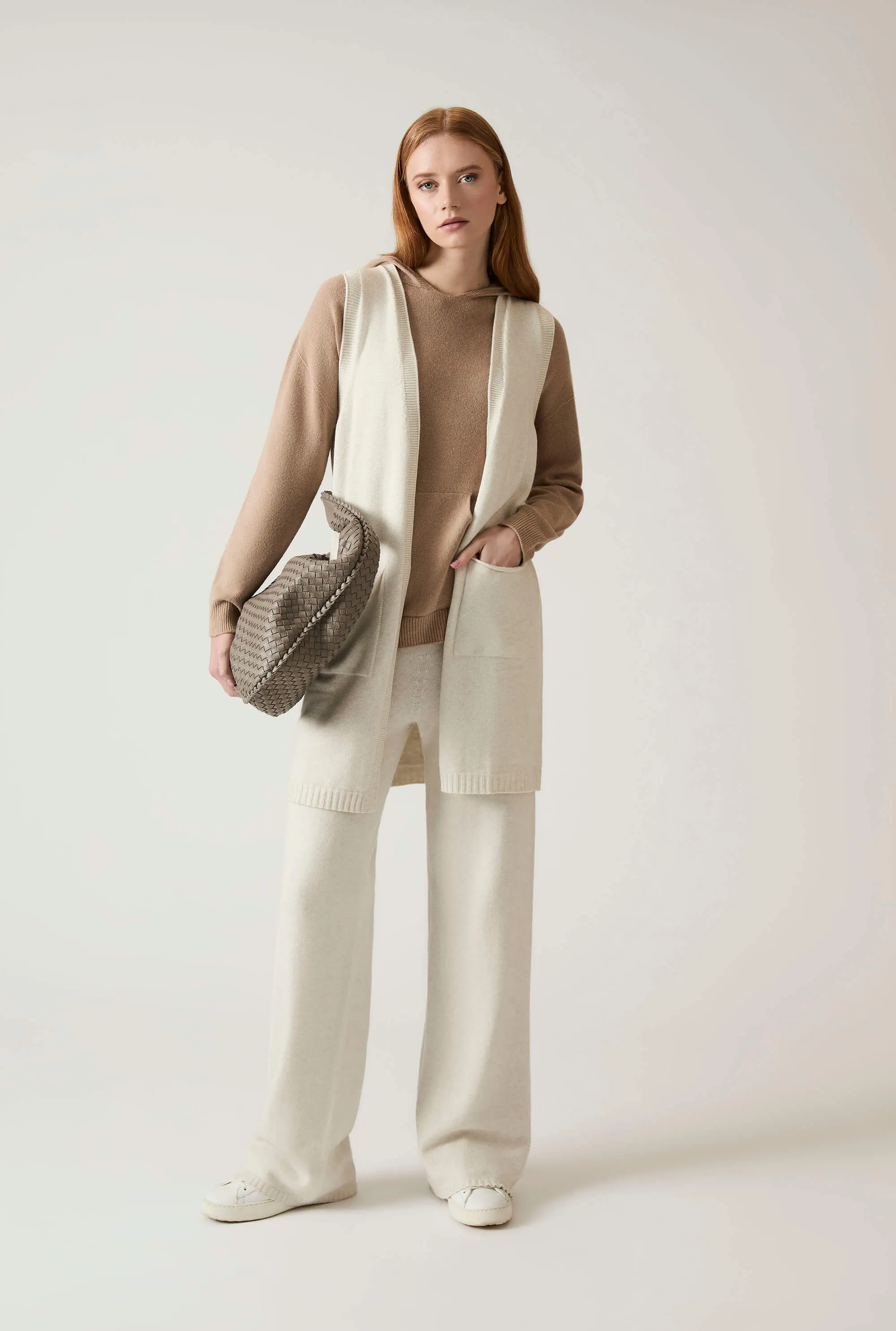 White Knitted Gilet