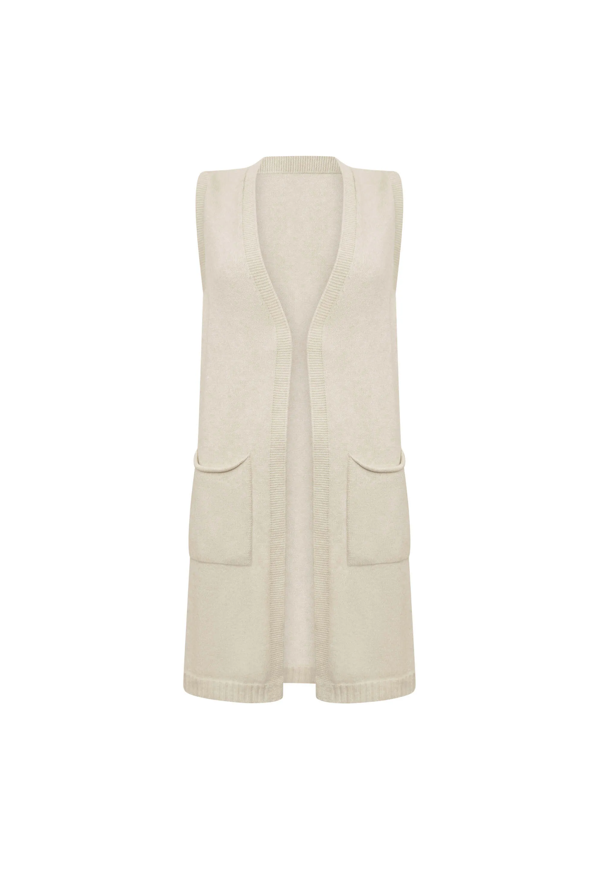 White Knitted Gilet