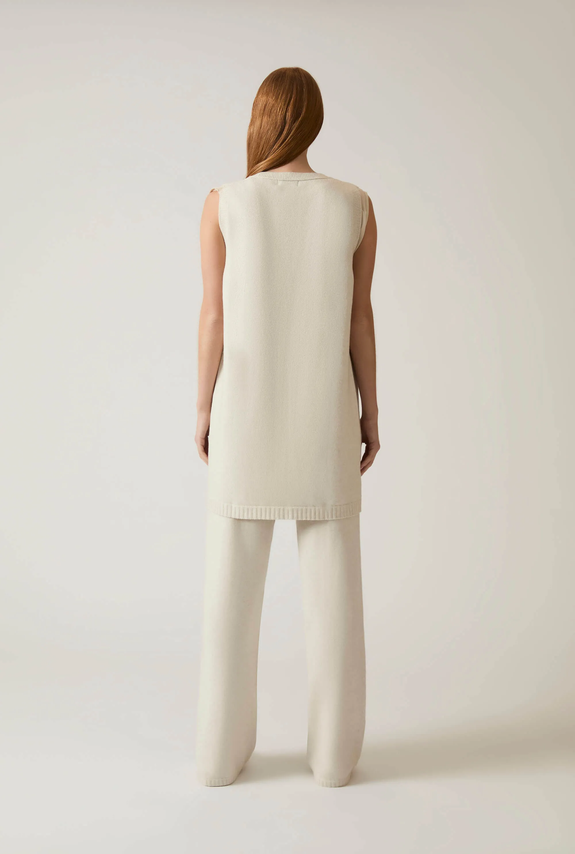 White Knitted Gilet