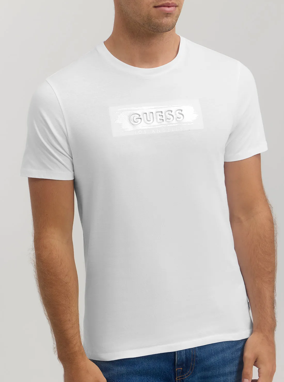 White Metallic Logo T-Shirt