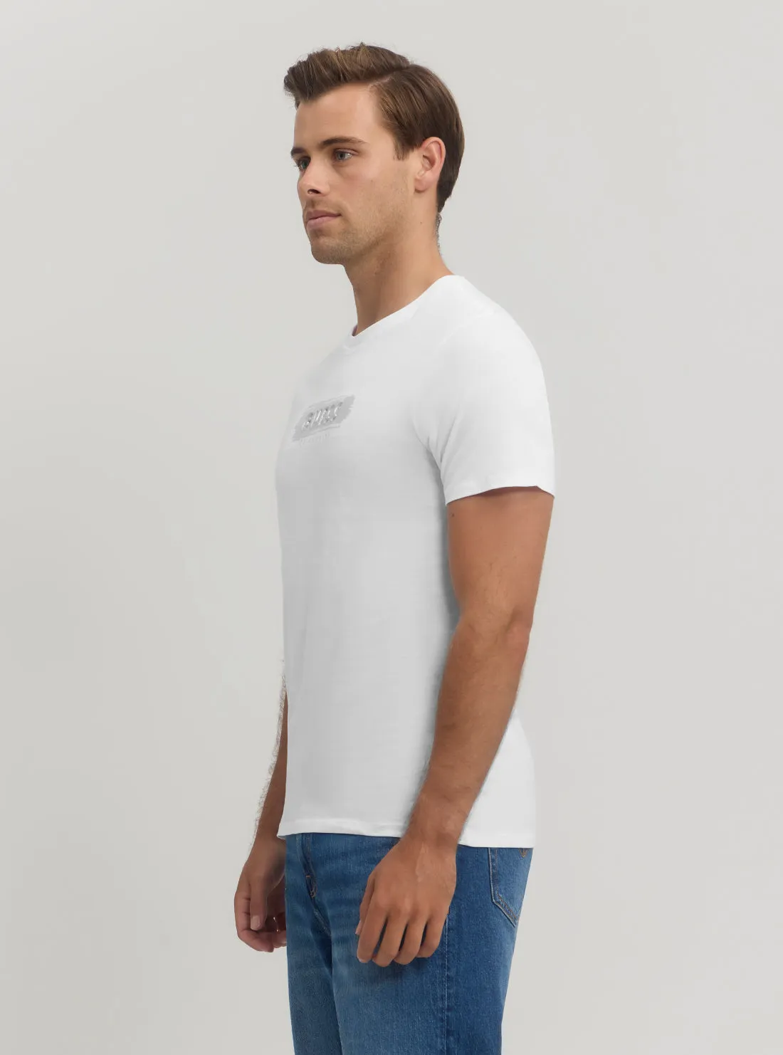 White Metallic Logo T-Shirt