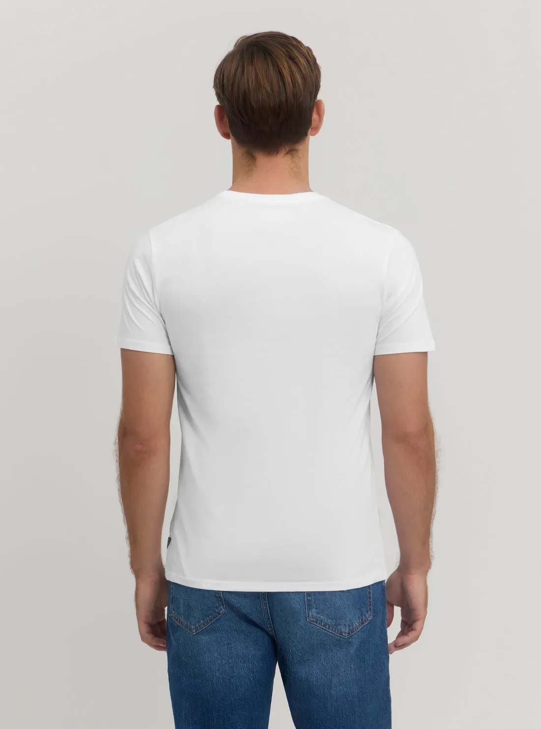 White Metallic Logo T-Shirt
