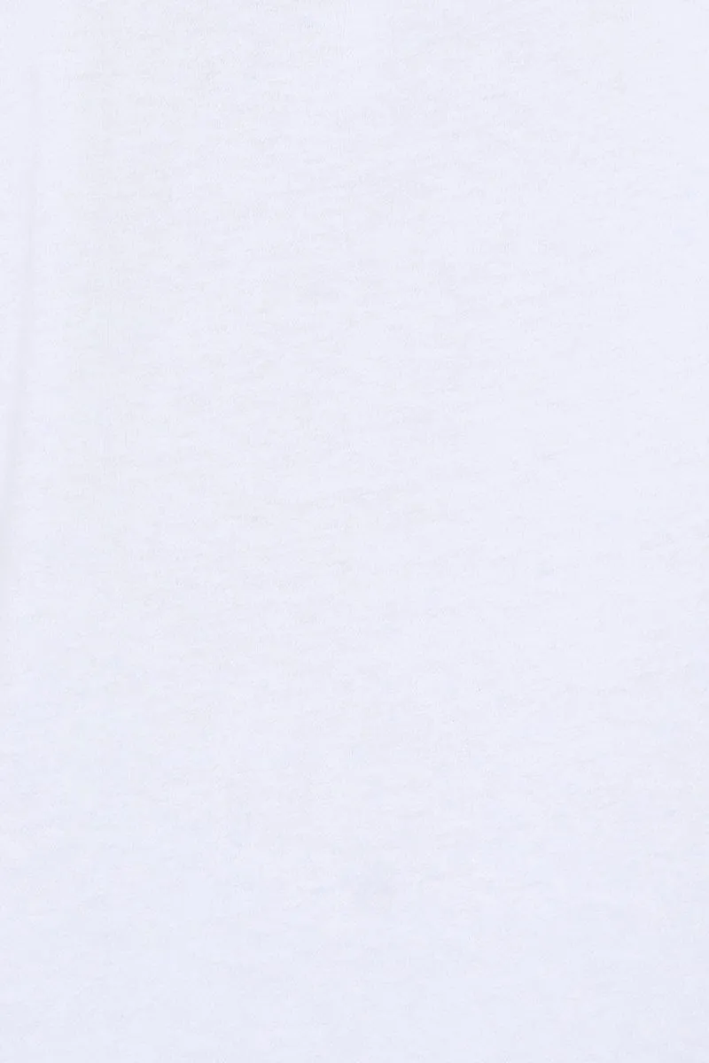 White T Shirt Short Sleeve Crew Neck